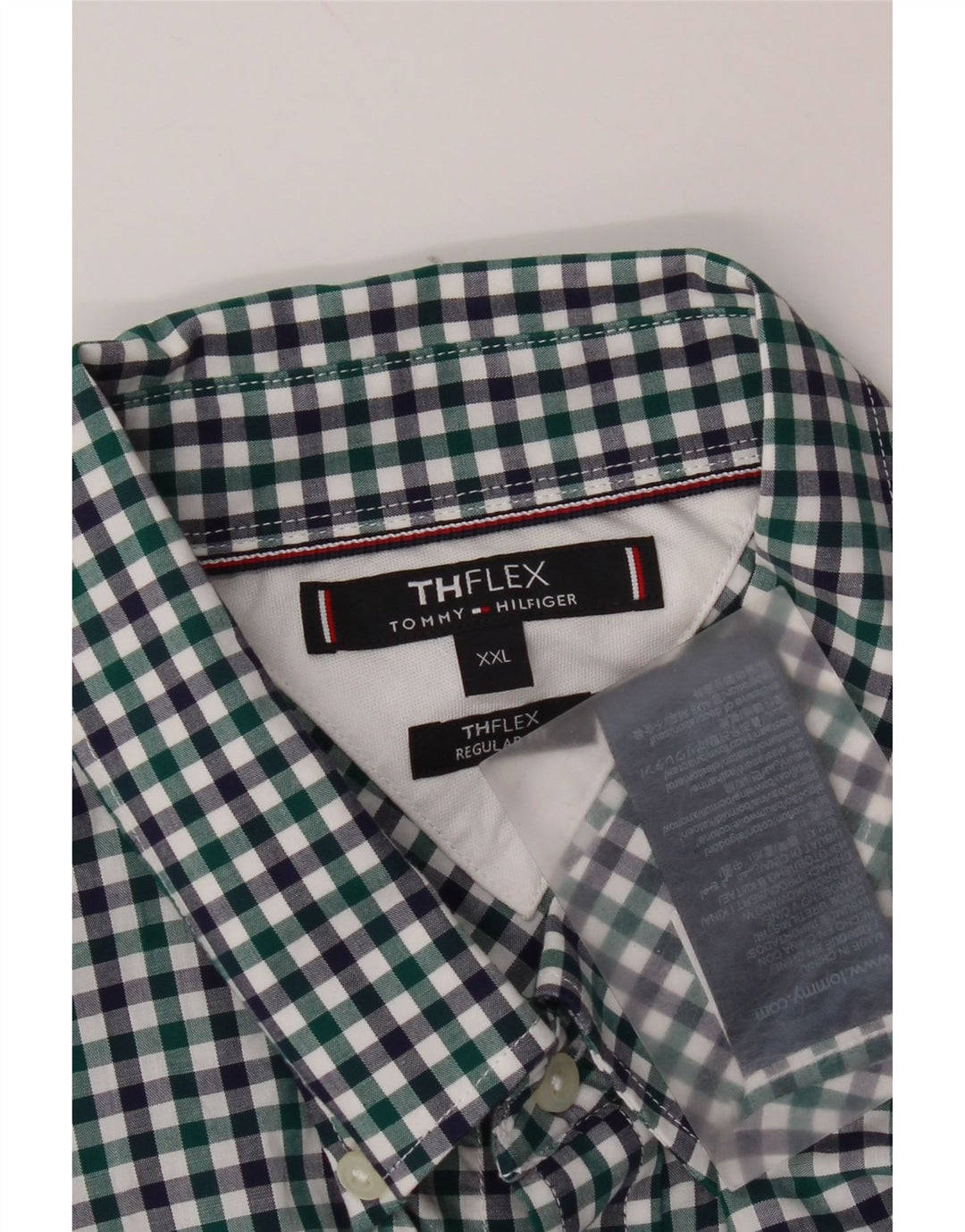 Tommy Hilfiger Herren-Hemd mit normaler Passform, 2XL, mehrfarbig, Gingham-Baumwolle