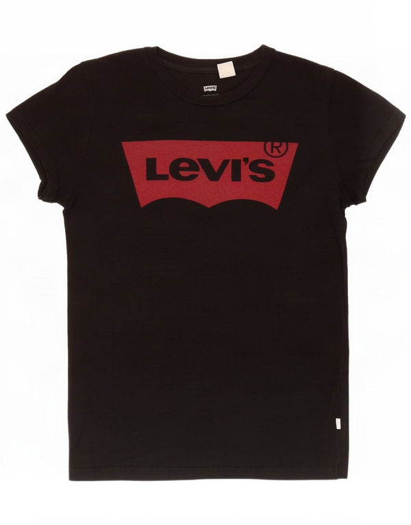 Levi's Damen Grafik-T-Shirt-Top UK 12 Medium Black