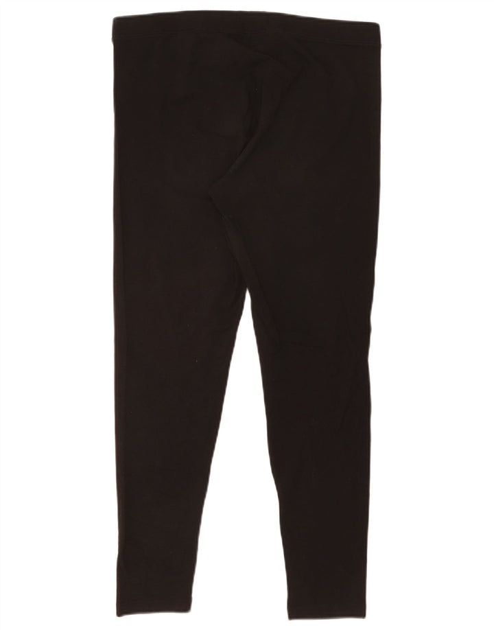 Marks & Spencer Damen Leggings UK 14 Große schwarze Baumwolle