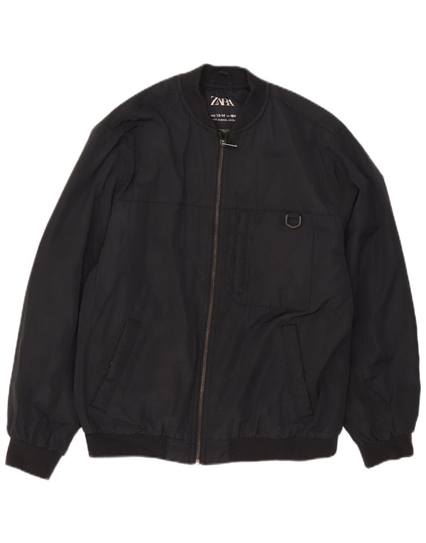Zara Bomberjacke für Jungen, 13–14 Jahre, schwarzes Polyester