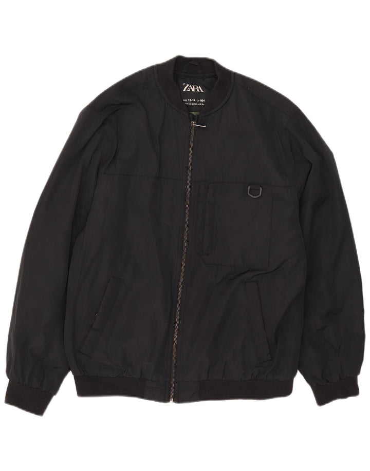 Zara Bomberjacke für Jungen, 13–14 Jahre, schwarzes Polyester