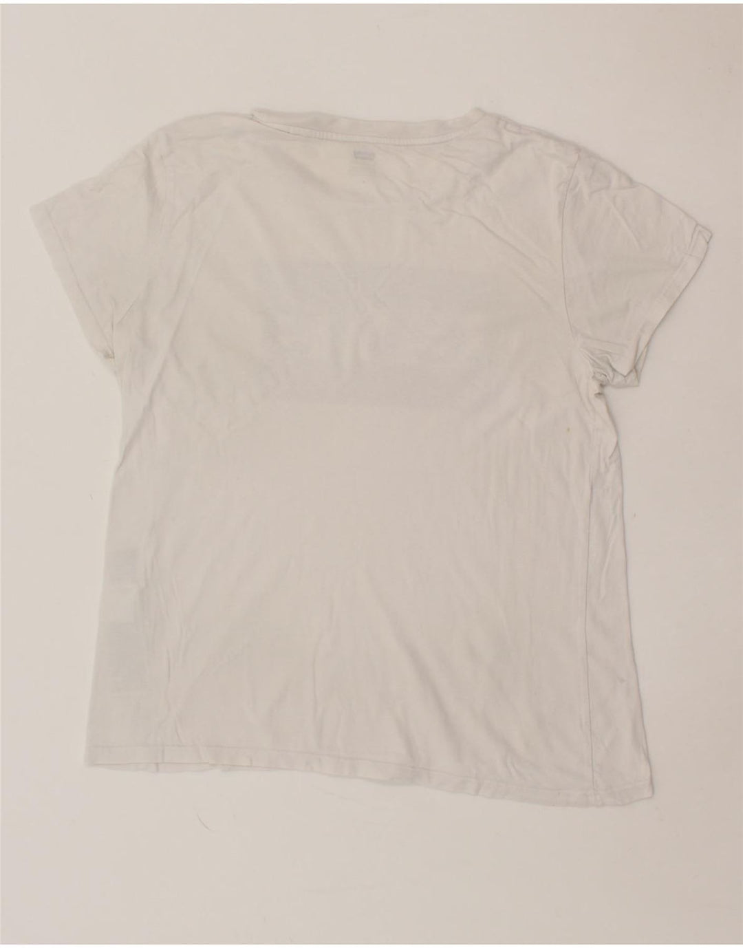 LEVI'S Womens Graphic T-Shirt Top UK 14 Medium White Vintage Levi's and Second-Hand Levi's from Messina Hembry 