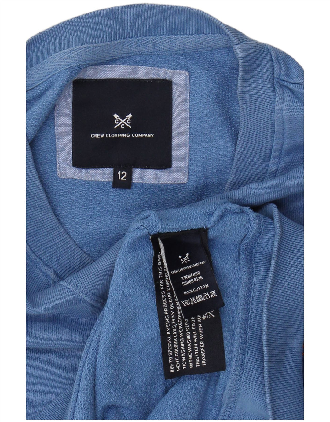 CREW CLOTHING Womens Sweatshirt Jumper UK 12 Medium Blue Cotton