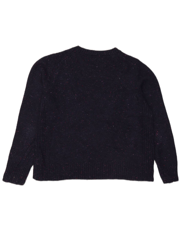 Marks & Spencer Damen-Pullover mit Rundhalsausschnitt, Gr. 12, mittleres Marineblau