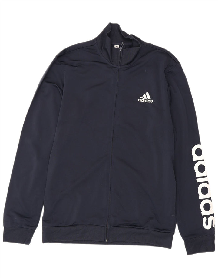 Adidas Herren Graphic Trainingsanzug Top Jacke UK 40/42 Mittel Marineblau