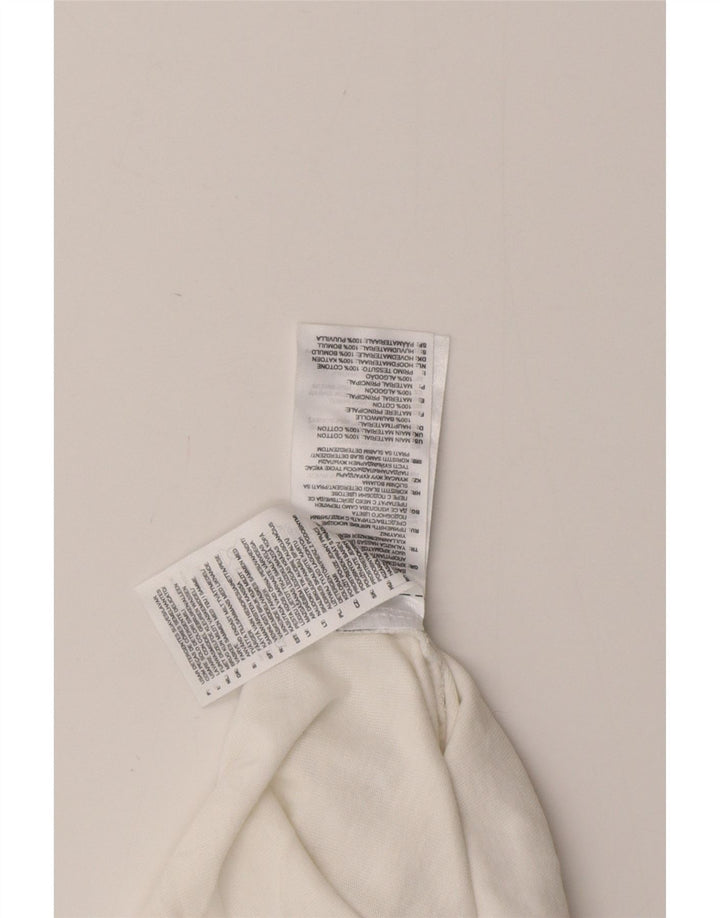 ADIDAS Herren Grafik T-Shirt Top Small Weiße Baumwolle