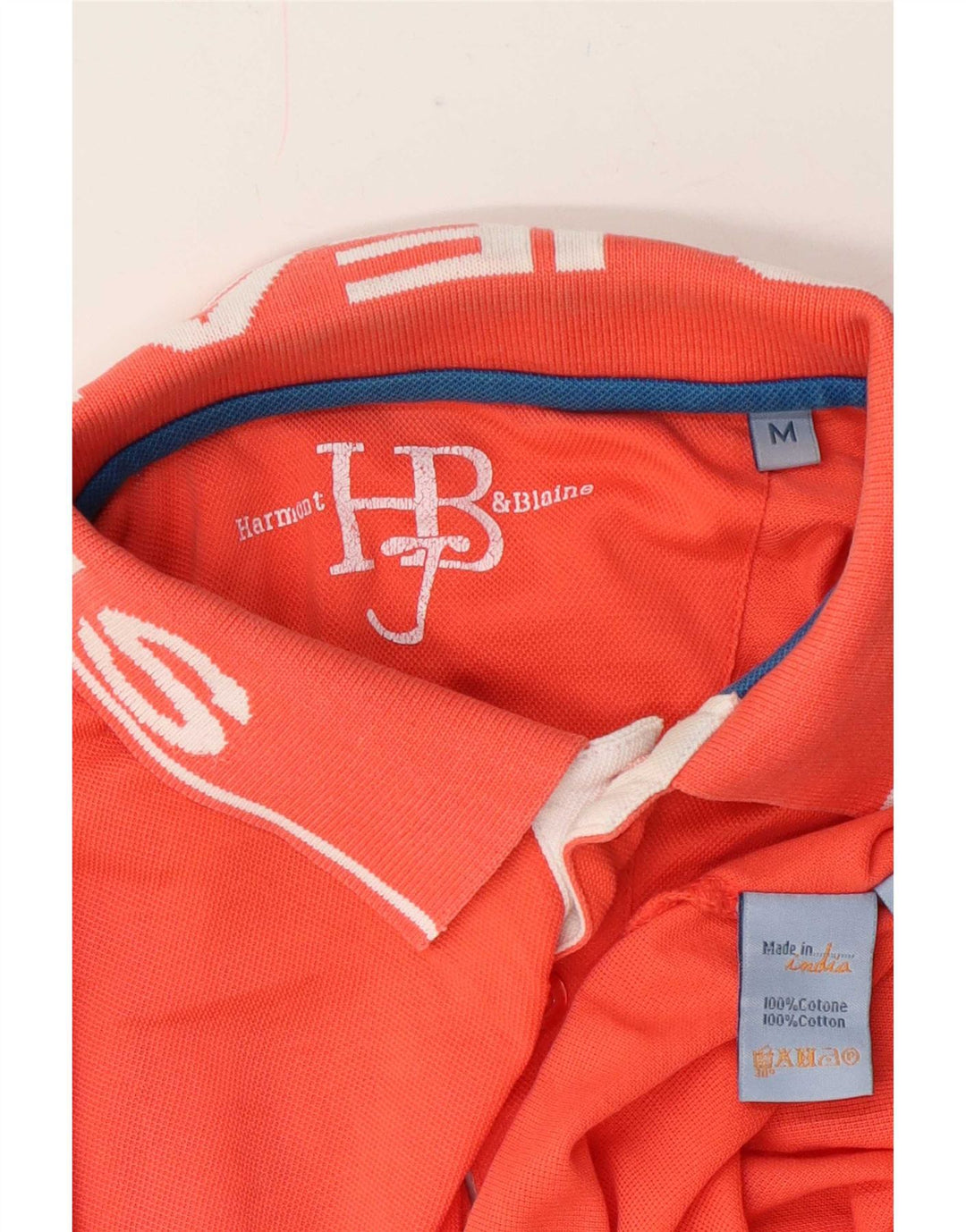 Harmont & Blaine Herren-Poloshirt mit Grafik, mittelorange Baumwolle