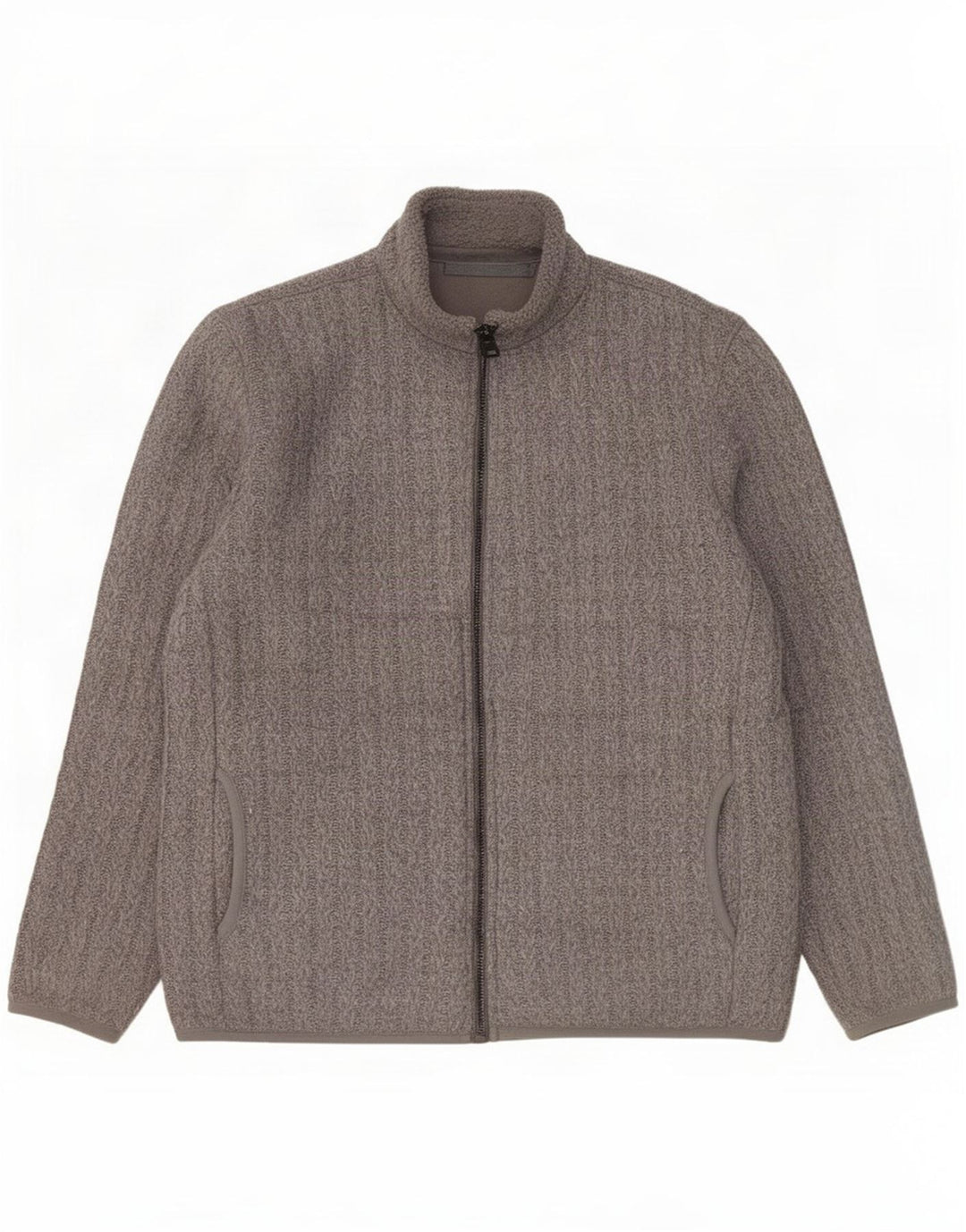 Marks & Spencer Herren-Cardigan-Pullover, großes graues Acryl
