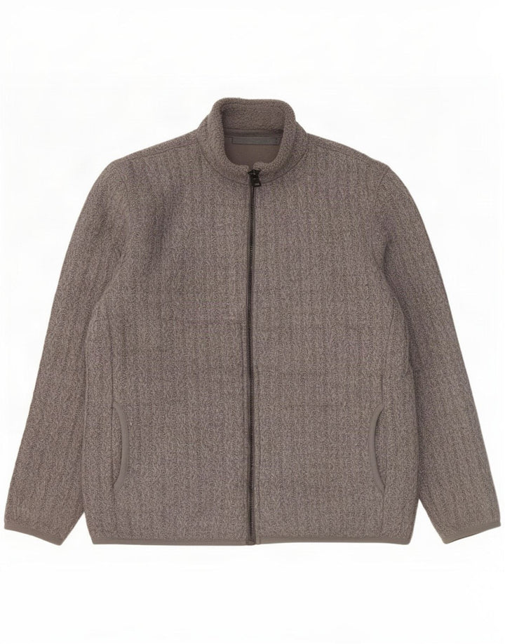 Marks & Spencer Herren-Cardigan-Pullover, großes graues Acryl