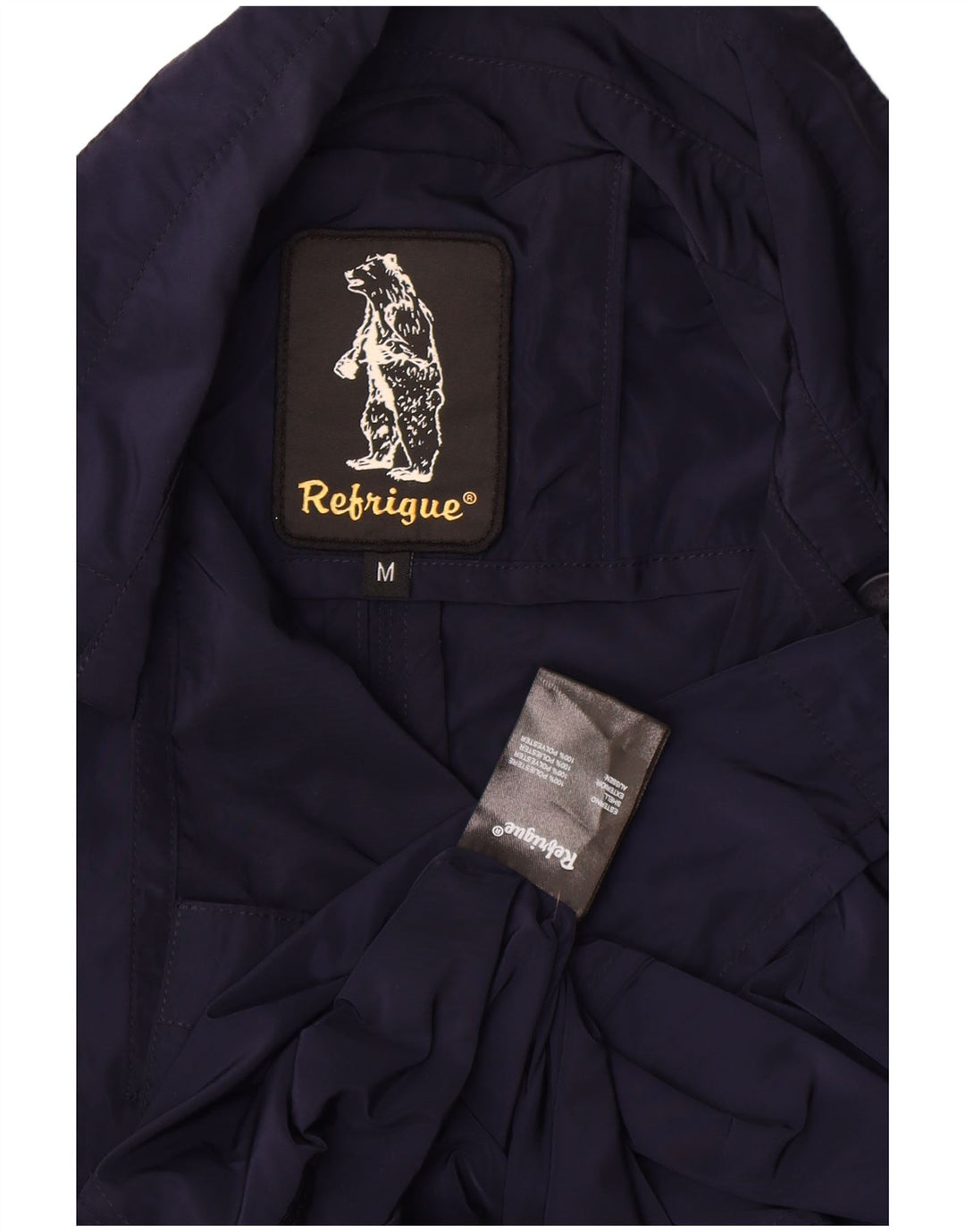 Refrigue Damen Trenchcoat UK 12 Medium Marineblau Polyester