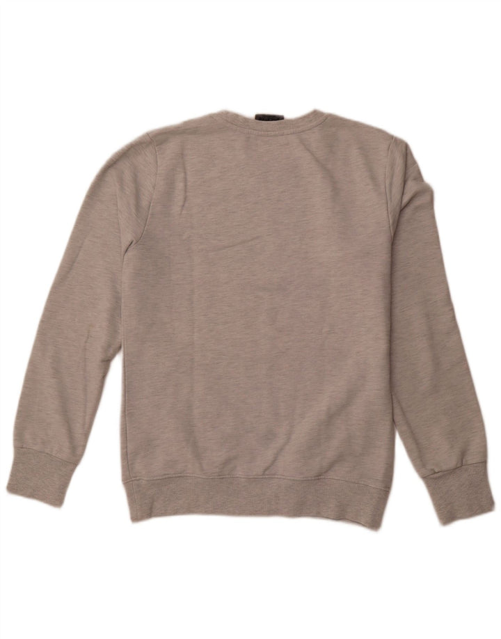 SUPERDRY Herren-Sweatshirt mit Grafik, Größe L, aus grauer Baumwolle