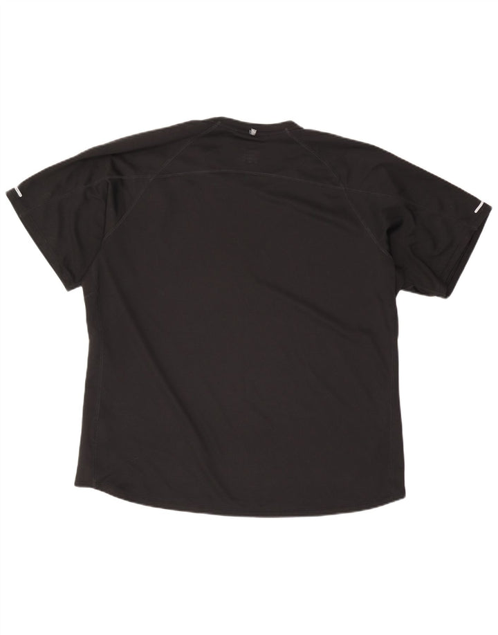 Nike Herren Dri Fit T-Shirt Top 2XL Schwarz Polyester