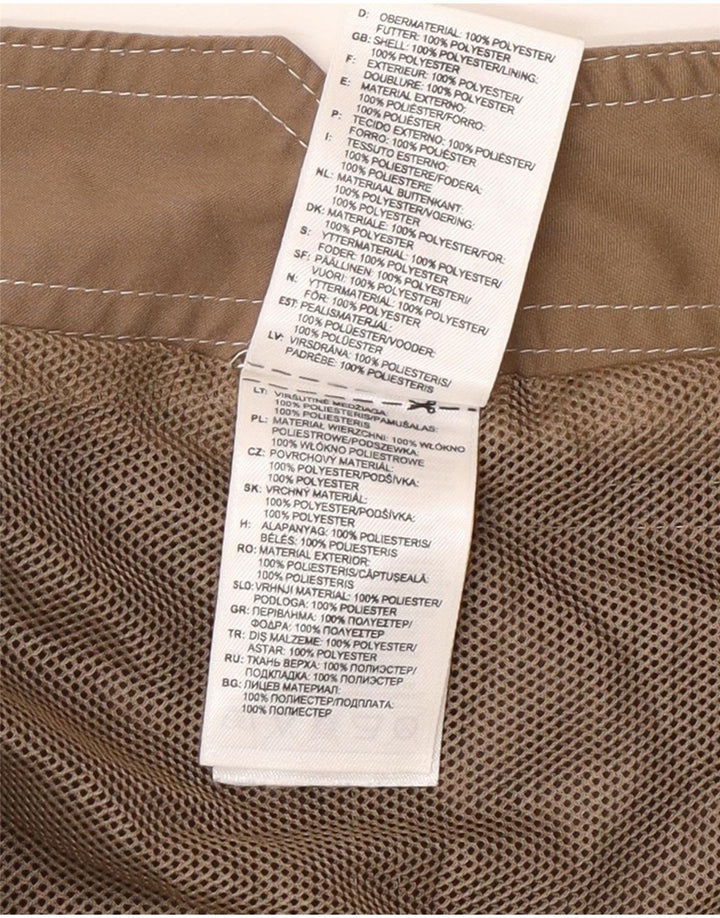 Adidas Herren-Badeshorts mit Grafik, groß, braunes Farbblock-Polyester