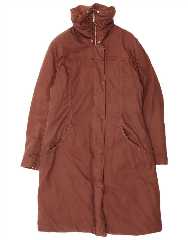 Trussardi Jeans Damen Mantel IT 48 XL Braun Baumwolle