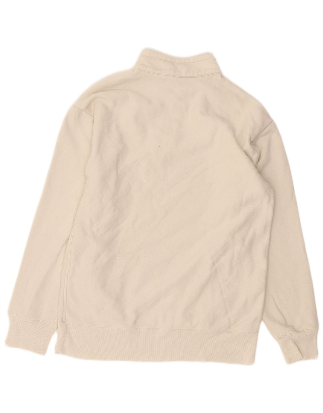 Champion Herren-Sweatshirt mit Reißverschluss am Hals, Größe S, Weiß