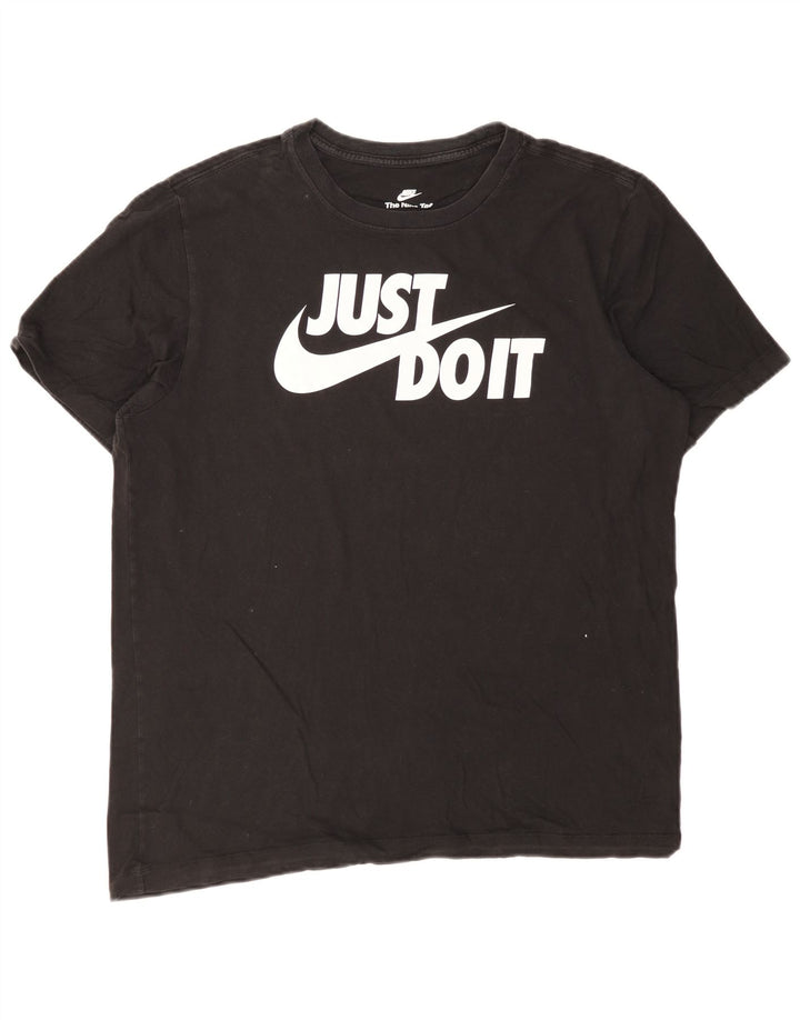 Nike Herren-T-Shirt mit Grafik, groß, aus schwarzer Baumwolle