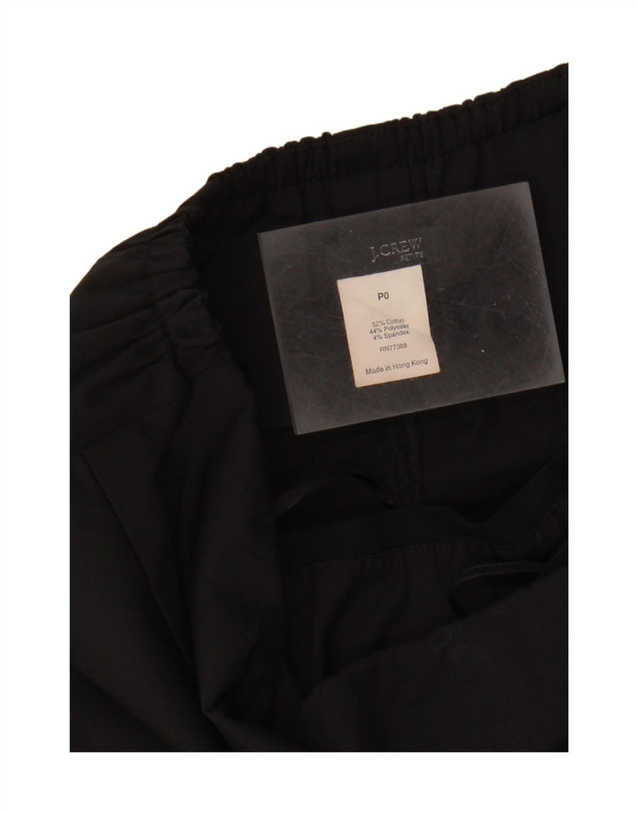 J. Crew Damen Trägerloses Kleid US 0 XS Schwarze Baumwolle