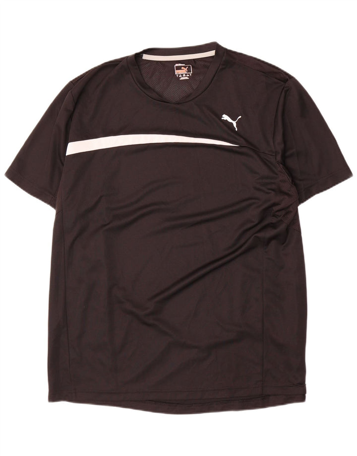 Puma Herren T-Shirt Top Large Schwarz Colourblock