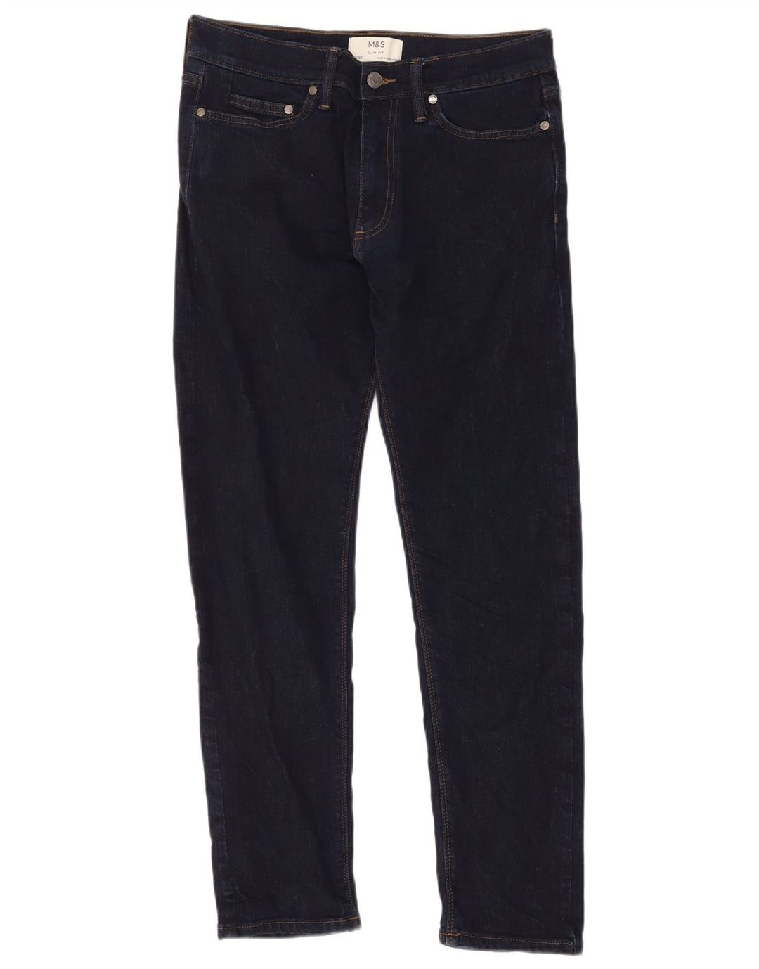 Marks & Spencer Herren Slim Jeans W30 L31 Marineblaue Baumwolle