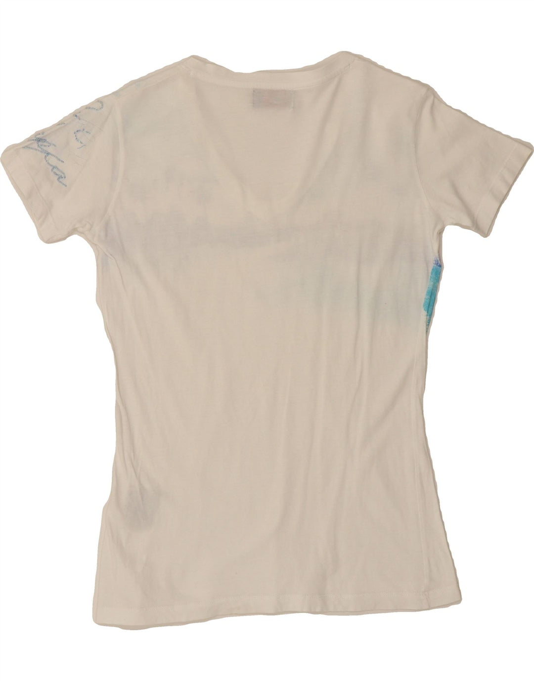 KAPPA Womens Graphic T-Shirt Top UK 12 Medium White Cotton Vintage Kappa and Second-Hand Kappa from Messina Hembry 