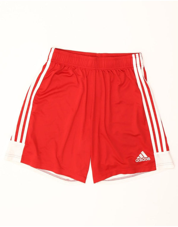 Adidas Damen Climalite Sport Shorts UK 12 Medium Red Colourblock