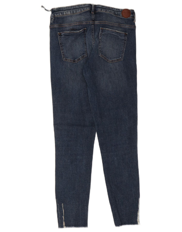 Zara Damen Distressed Skinny Jeans EU 38 Small W28 L26 Blaue Baumwolle