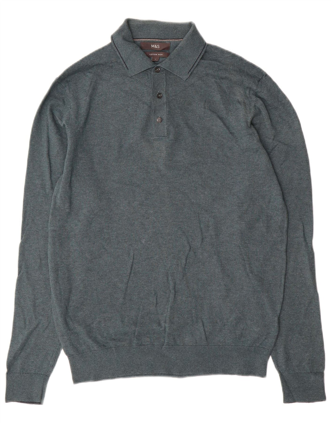 Marks & Spencer Herren Rollkragenpullover aus mittelgrüner Baumwolle