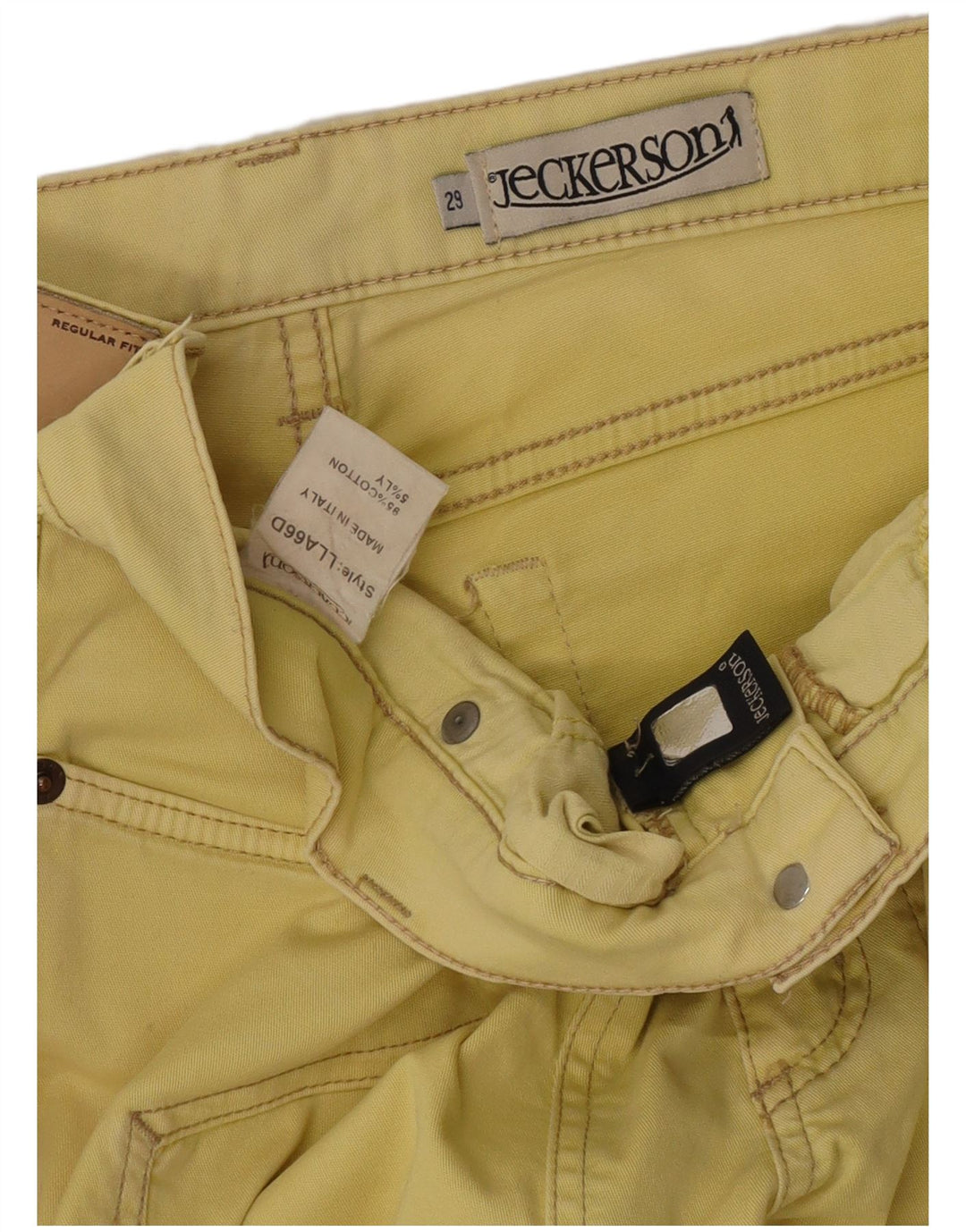 Jeckerson Damen Bootcut Jeans W29 L28 Gelbe Baumwolle