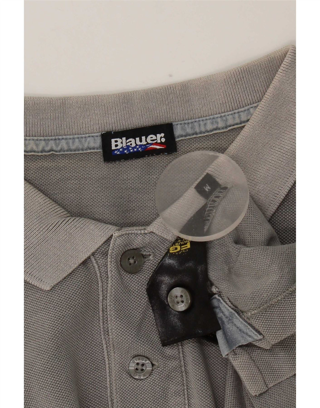 Blauer Herren Poloshirt Mittelgrau