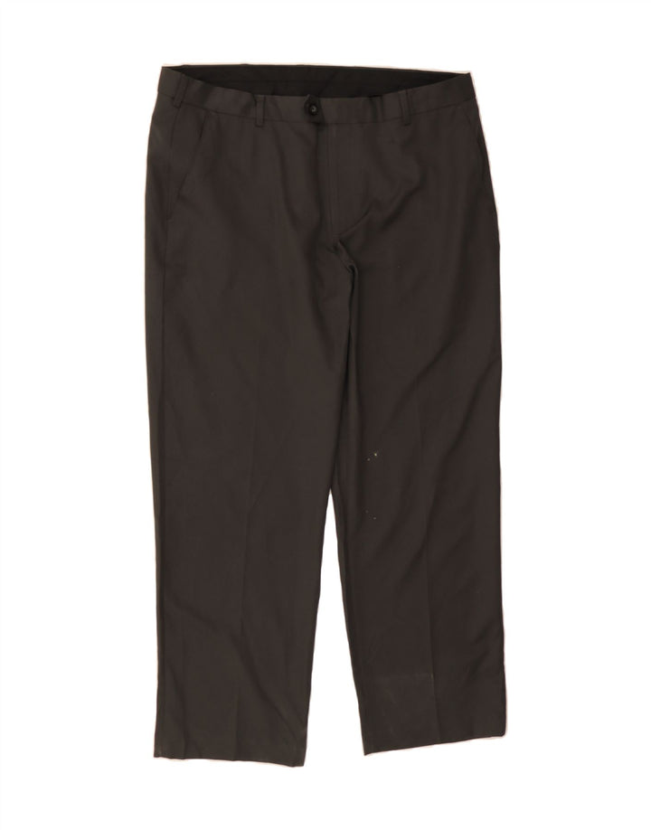 IZOD Mens Straight Suit Trousers W38 L30 Grey Polyester Vintage Izod and Second-Hand Izod from Messina Hembry 