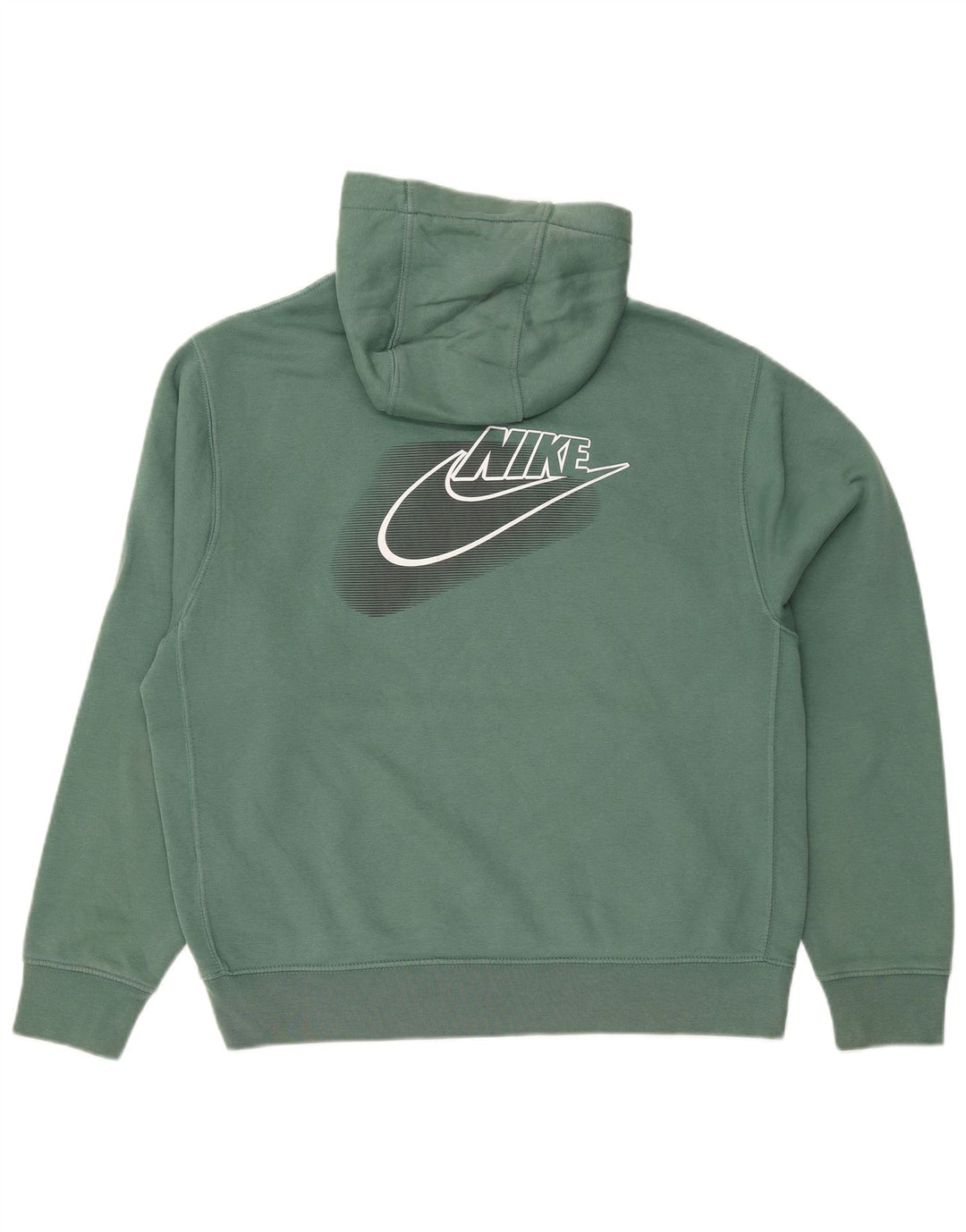 NIKE Herren-Kapuzenpullover mit Grafik, mittelgrüne Baumwolle