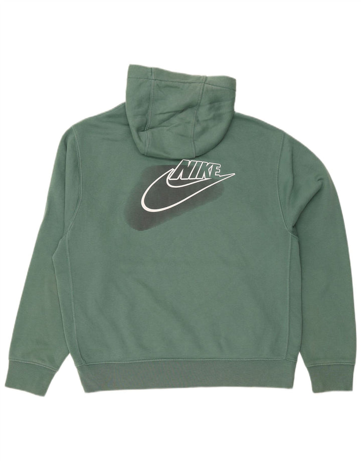 NIKE Herren-Kapuzenpullover mit Grafik, mittelgrüne Baumwolle