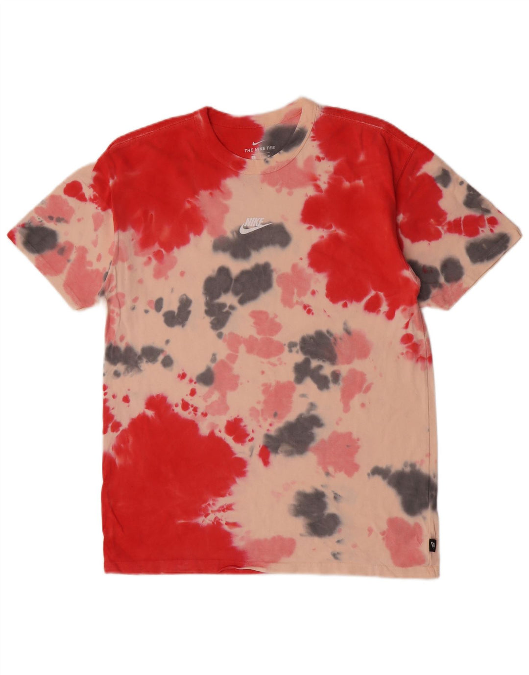 NIKE Herren-T-Shirt-Oberteil, klein, mehrfarbig, Batik-Baumwolle