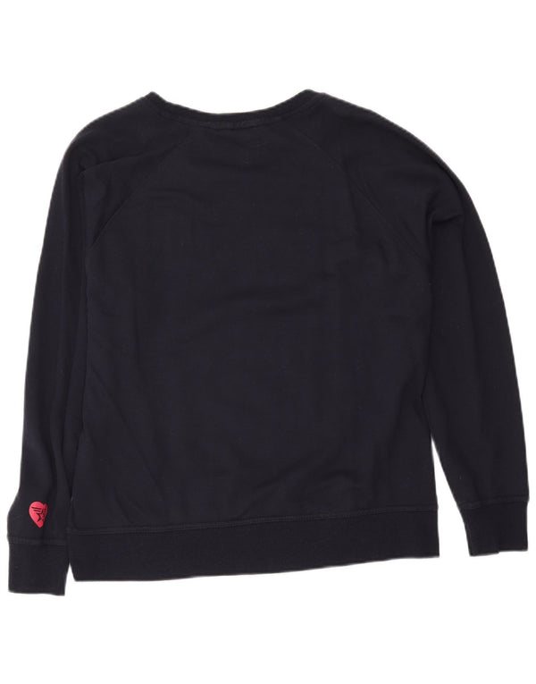 Avirex Damen Grafik-Sweatshirt-Pullover UK 20 2XL Marineblau Baumwolle