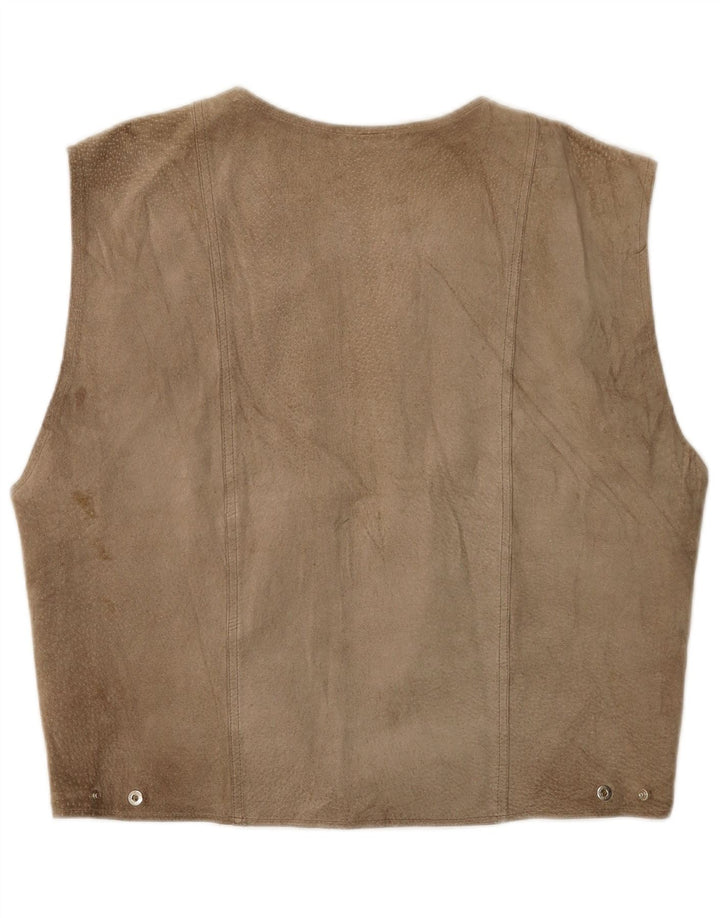 Vintage Herren Wildlederweste Mittelbeige