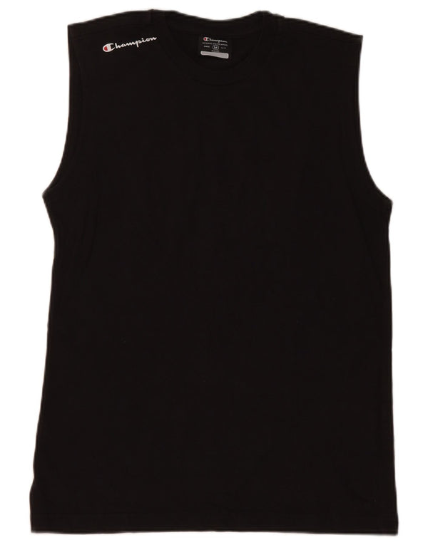 Champion Damen Weste Top UK 12 Medium Schwarz Baumwolle