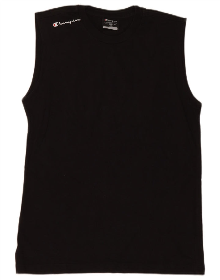 Champion Damen Weste Top UK 12 Medium Schwarz Baumwolle