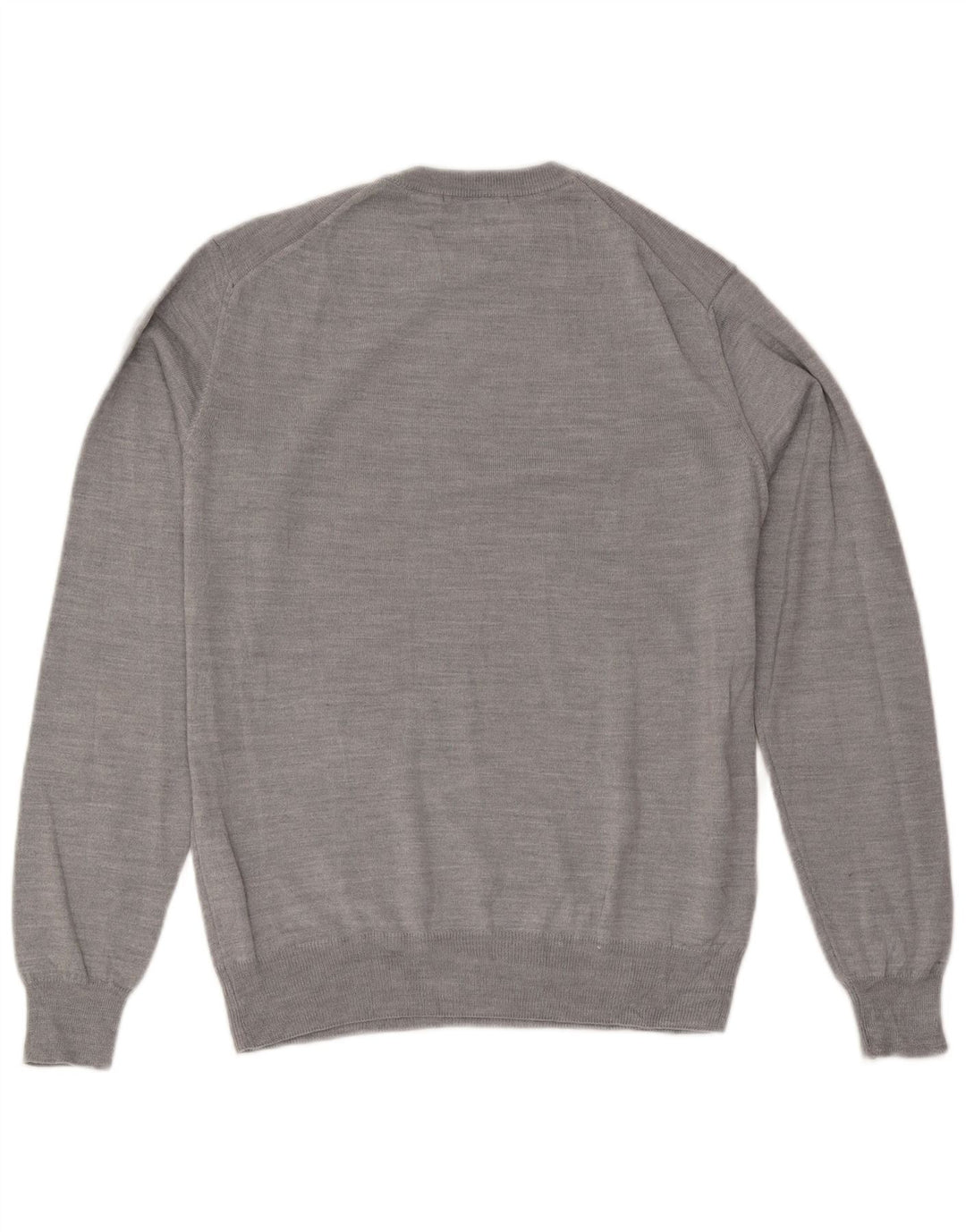Trussardi Herren-Pullover mit Rundhalsausschnitt aus mittelgrauer Wolle
