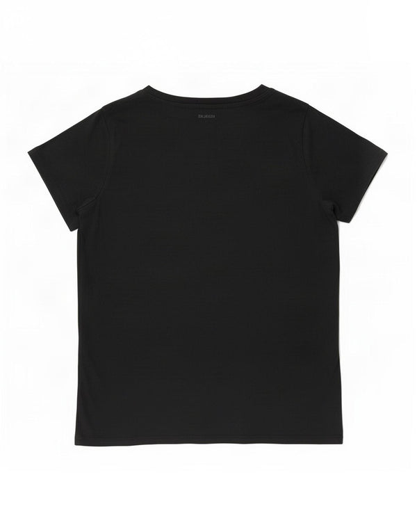 Levi's Damen T-Shirt Top UK 14 Mittelschwarze Baumwolle