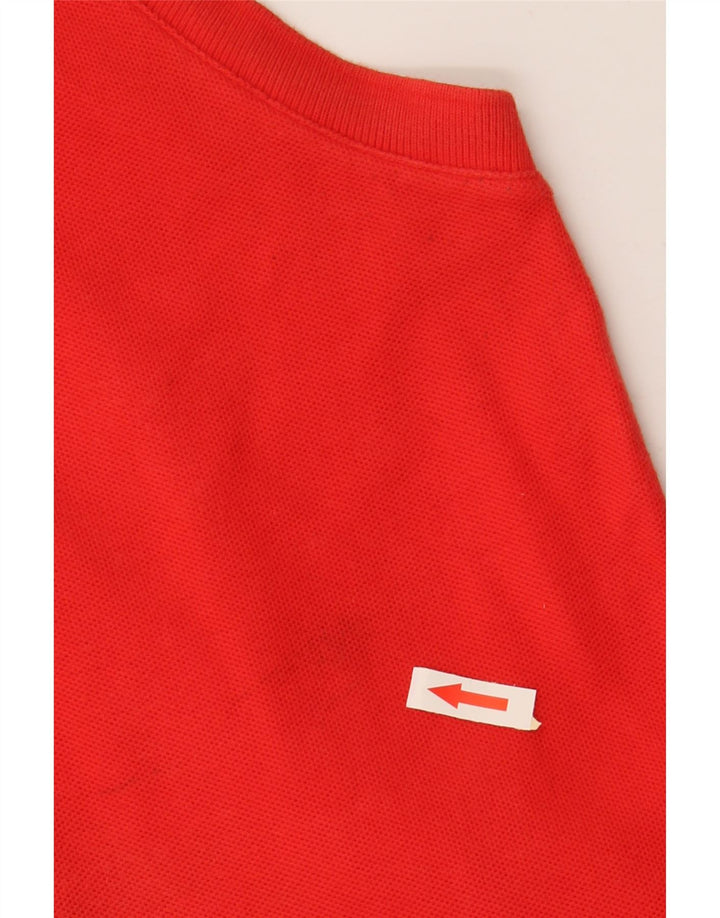 FILA Damen Ärmelloses Poloshirt IT 46 Große rote Baumwolle