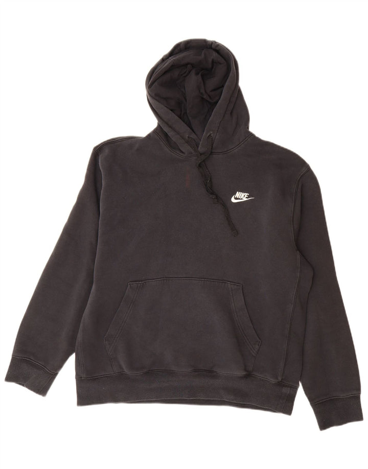 Nike Herren-Hoodie-Pullover aus mittelschwarzer Baumwolle