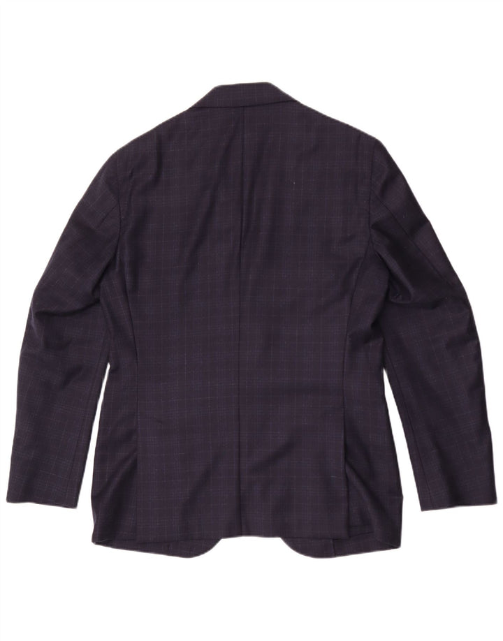 Ermenegildo Zegna Herren Heritage Blazer Jacke UK 38 Medium Navy Blue Check