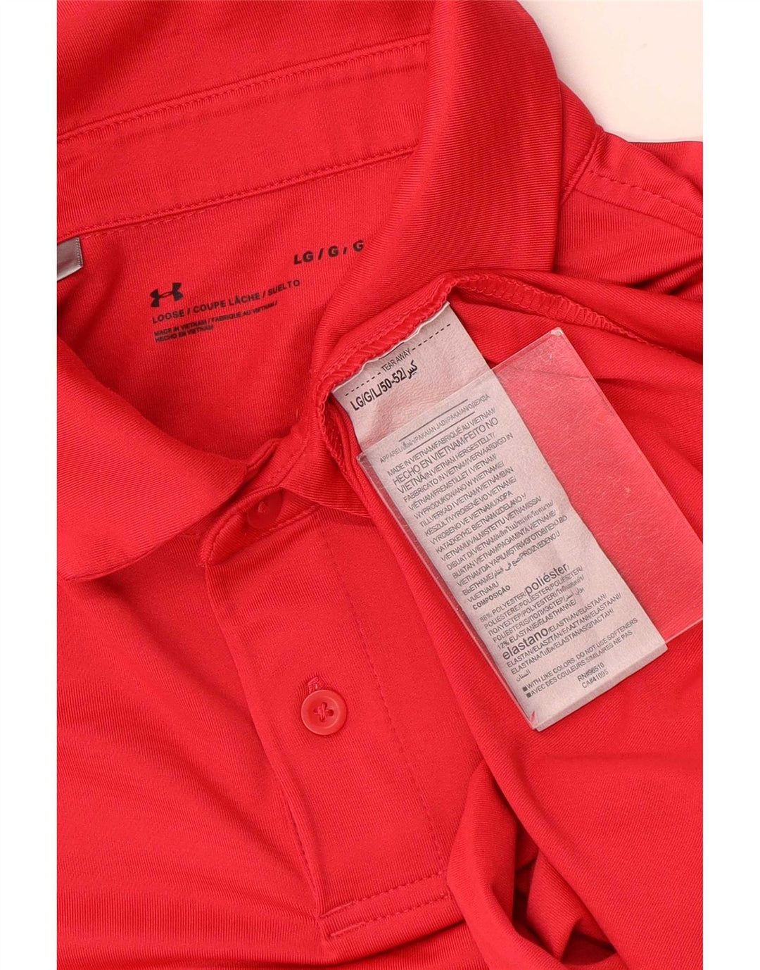 Under Armour Herren-Poloshirt mit Grafik, großes rotes Polyester