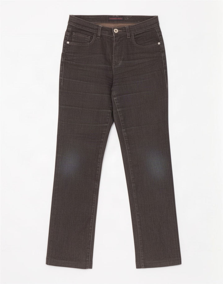 Trussardi Damen Straight Jeans W28 L28 Schwarz