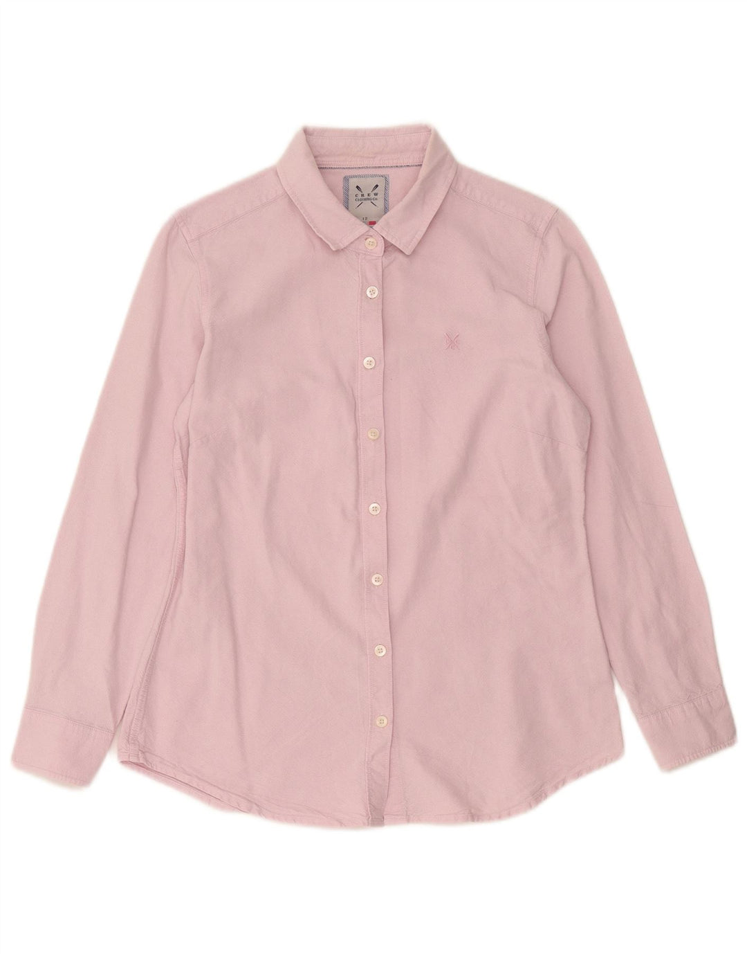 Crew Clothing Damen-Hemd UK 12 aus mittelrosa Baumwolle