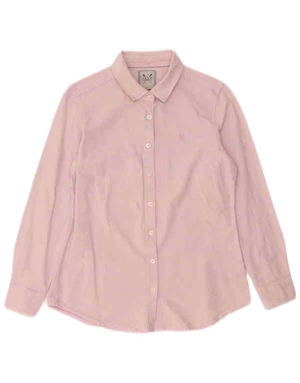 Crew Clothing Damen-Hemd UK 12 aus mittelrosa Baumwolle