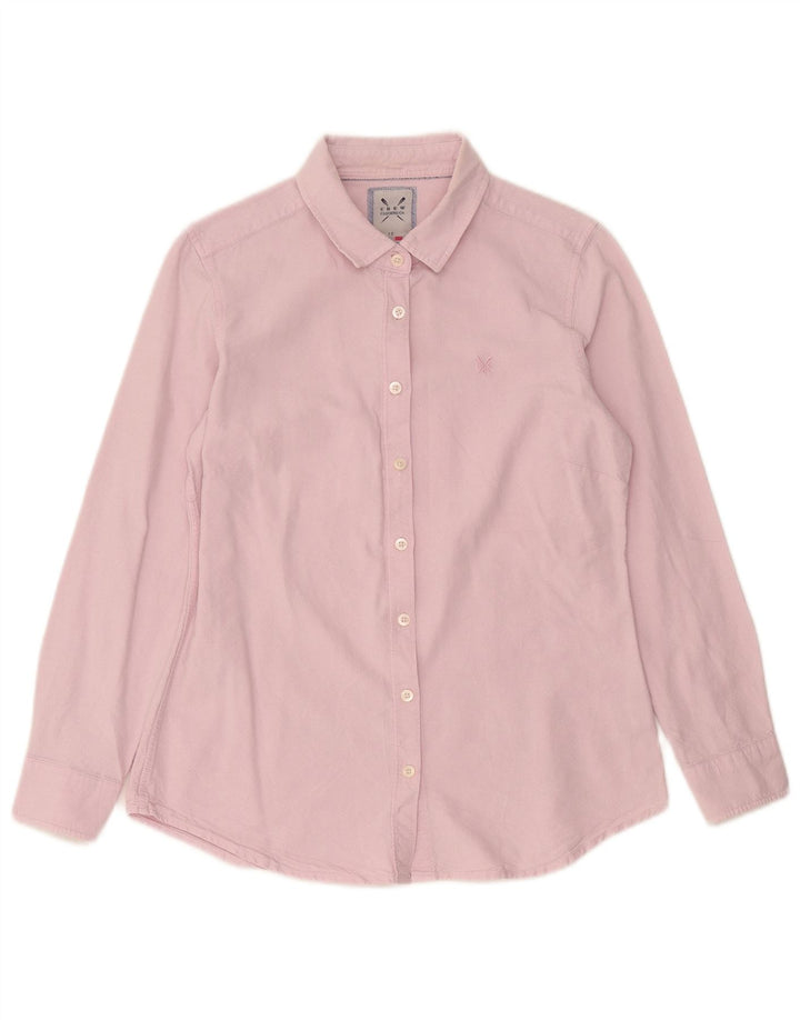 Crew Clothing Damen-Hemd UK 12 aus mittelrosa Baumwolle