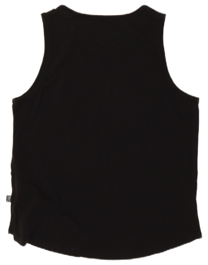 Adidas Damen Graphic Vest Top UK 14 Mittelschwarze Baumwolle