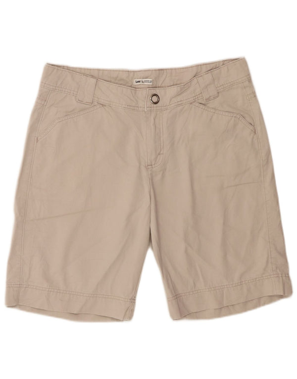 Lee Damen-Jeansshorts mit hoher Taille, US 14, XL, W34, beige Baumwolle