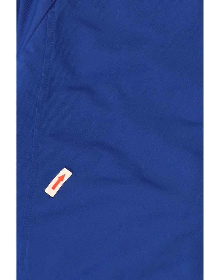 Adidas Herren-Trainingsanzug-Top-Jacke aus mittelblauem Colourblock-Polyester